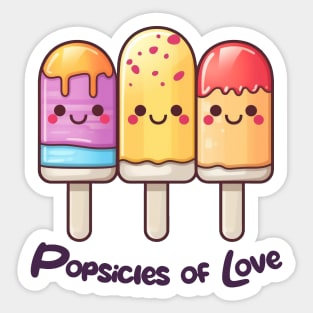 Kawaii Adorable Pride Popsicles Sticker